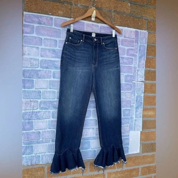 Rebecca Taylor La Vie Ruffle Hem Jeans 29 - Picture 2 of 9